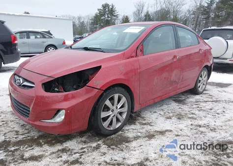 2013 Hyundai Accent Gls from USA, damaged, VIN KMHCU4AE9DU487566